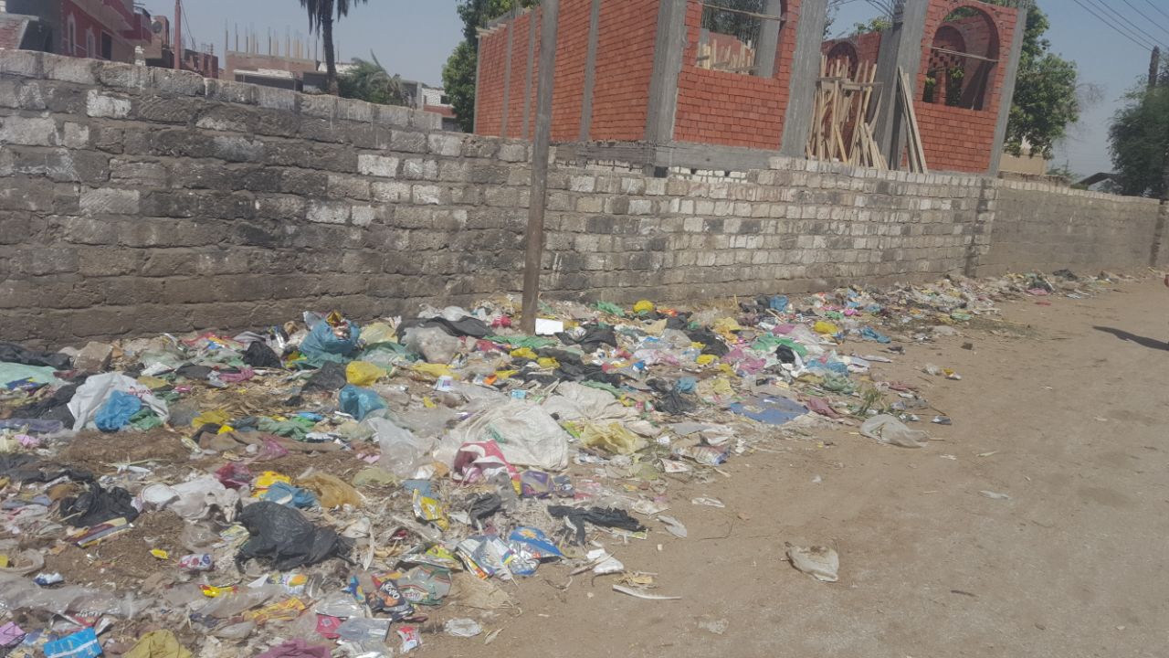 القمامة فى قرية طحا الأعمدة بالمنيا (1)