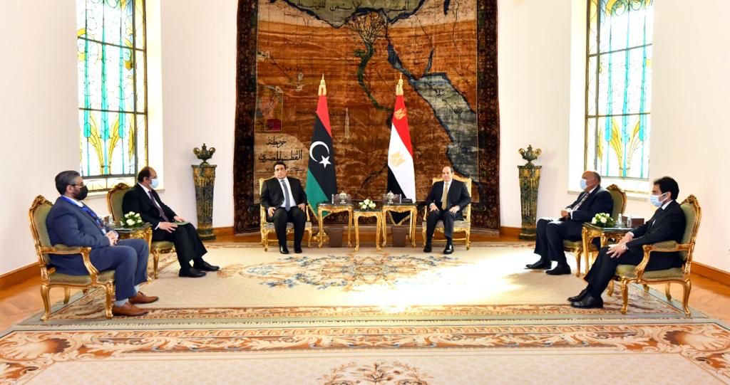جانب من لقاء الرئيس السيسي برئيس المجلس الرئاسي الليبي (6)