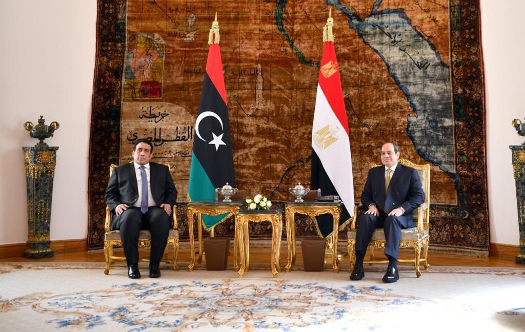 جانب من لقاء الرئيس السيسي برئيس المجلس الرئاسي الليبي (8)