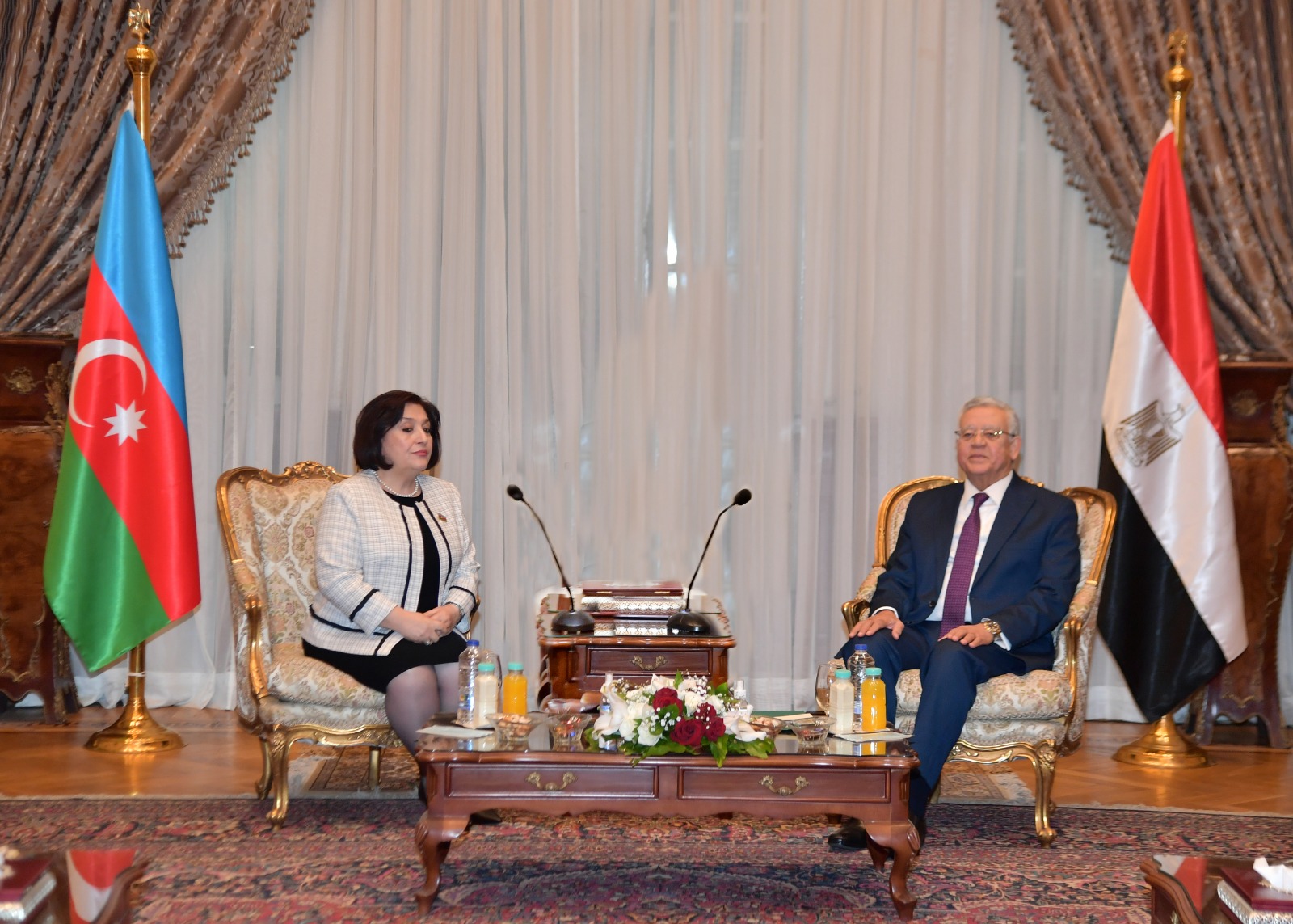رئيس مجلس النواب يستقبل رئيسة برلمان أذربيجان (2)