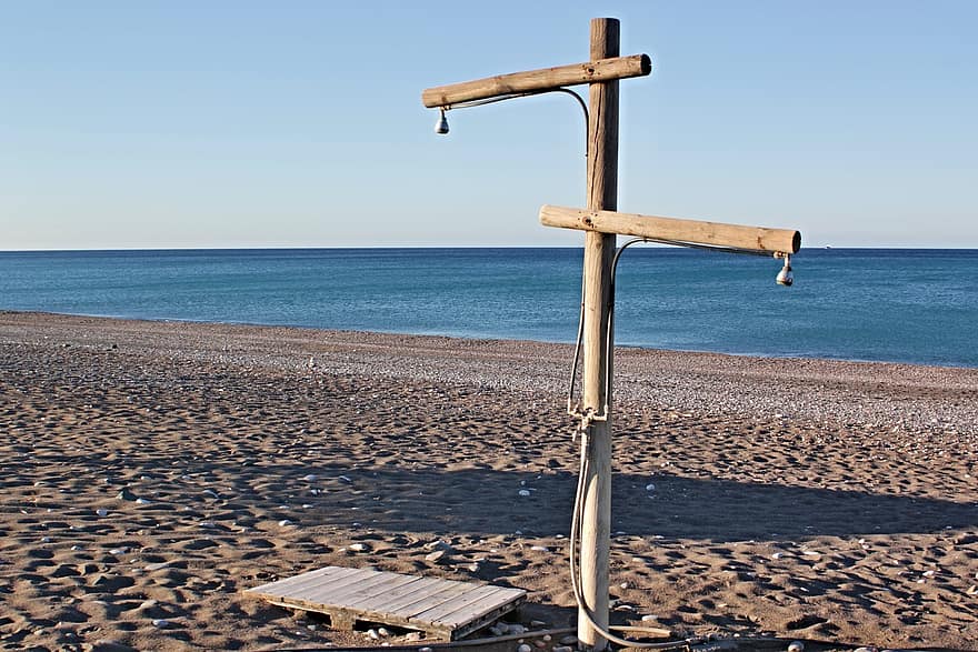 shower-beach-shower-swim-sea-beach-horizon-blue-sand-beach-mediterranean