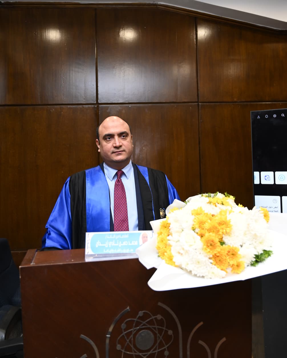 جانب من مناقشة رسالة الدكتوراة بحضور وزير الرياضة (8)