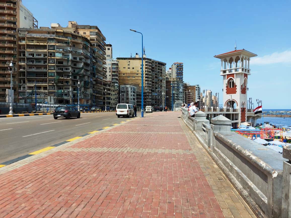 سطوع الشمس فى الإسكندرية بعد ليلة الإعصار