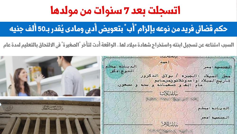 اتسجلت بعد 7 سنوات من مولدها