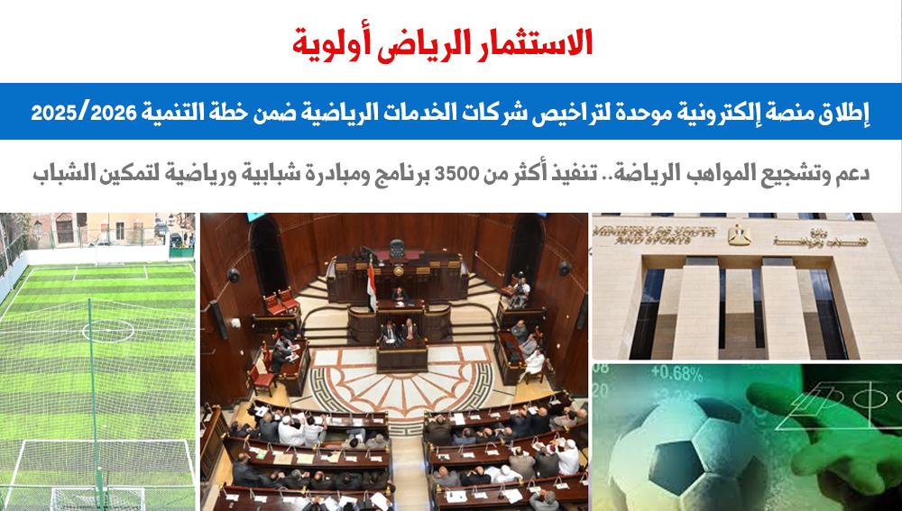 الاستثمار الرياضى أولوية 