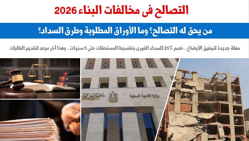 التصالح فى مخالفات البناء 2026