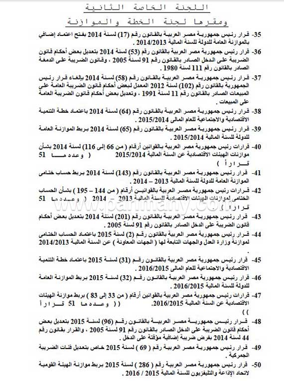 لجنة-الخطة-والموازنة-المؤقتة-بمجلس-النواب-تناقش-16-قرارًا-بقانون