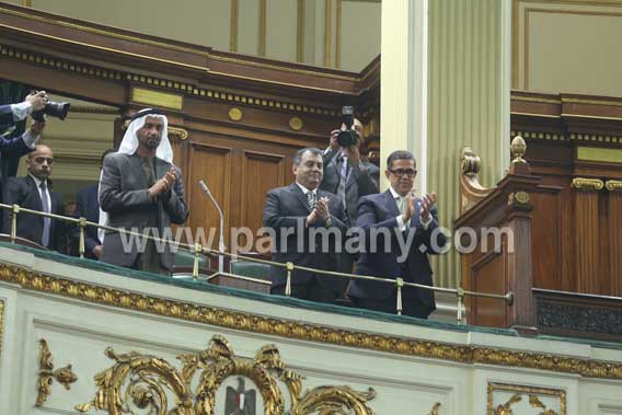 رئيسا البرلمانين الدولى والعربى يحضران الجلسة المسائية من شرفة مجلس النواب (6)