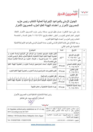 4 شروط للترشح لرئاسة الحزب  (1)