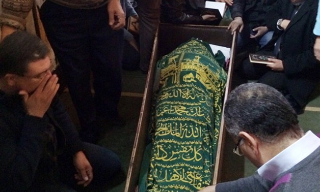 انهيار شافكى المنيرى فور وصول جثمان زوجها ممدوح عبد العليم 