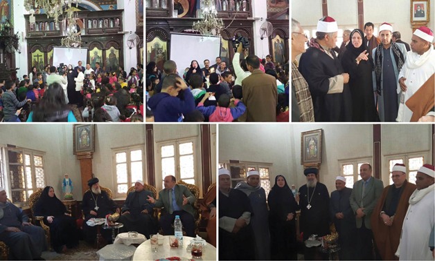 بالصور..نوسيلة أبو العمرو نائبة فاقوس تزور كنائس الدائرة لتهنئة الأقباط بعيد الميلاد 