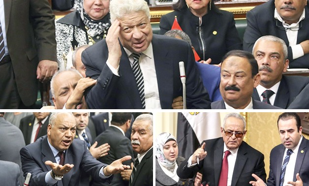 خناقة مرتضى منصور فى البرلمان