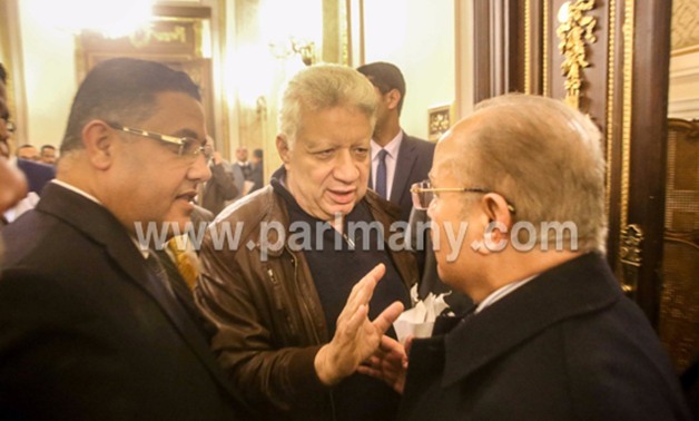 مرتضى منصور وسرى صيام يجتمعان مع وزير الشؤون القانونية فى مكتب رئيس البرلمان