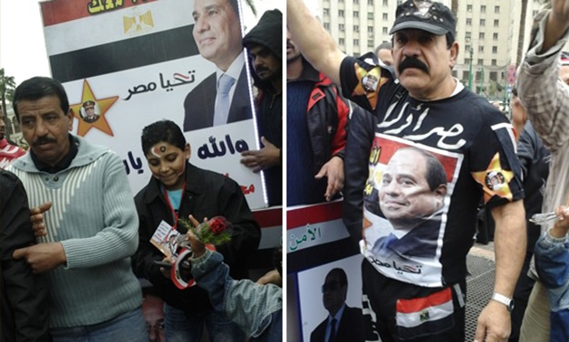 "الحب فوق هضبة الثورة".. مواطن من ميدان التحرير: "والله العظيم بحبك يا ريس"