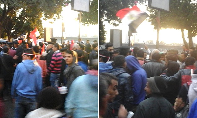 المواطنون يحاولون العودة للاحتفال بذكرى ثورة يناير بميدان التحرير والأمن يمنعهم