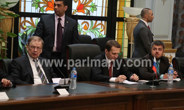 بدء لقاء على عبد العال ورئيس مجلس "الدوما الروسى" بحضور رؤساء الهيئات البرلمانية
