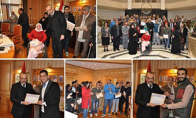 مجلس جامعة حلوان يكرم الفائزين فى بطولة الجامعات لذوى الاحتياجات الخاصة