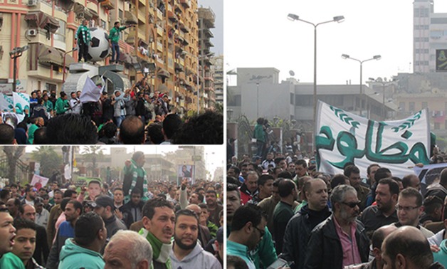 بالصور.. جماهير المصرى تحتفل بـ"يوم حب بورسعيد" فى الاستاد