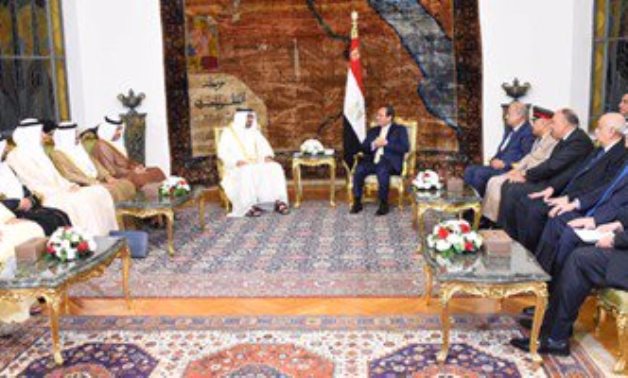 إنطلاق مباحثات الرئيس السيسى وولى عهد "أبو ظبى"