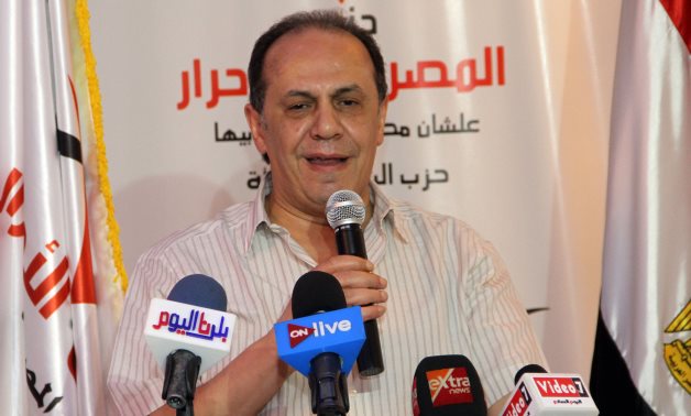 نصر  القفاص: عصام خليل تحمل عبء الإنفاق على حزب المصريين الأحرار