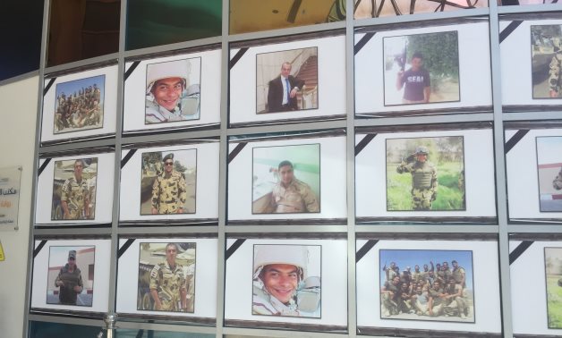 مستشفى ٥٧٣٥٧ تتزين بصور شهداء رفح والقوات المسلحة 