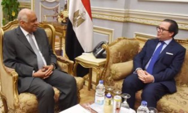 رئيس مجلس النواب يستقبل سفير فرنسا الجديد بالقاهرة