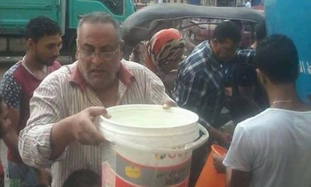 بالصور.. انفجار خط مياه 24 المغذى لمدينة المحلة وتعطل حركة المرور