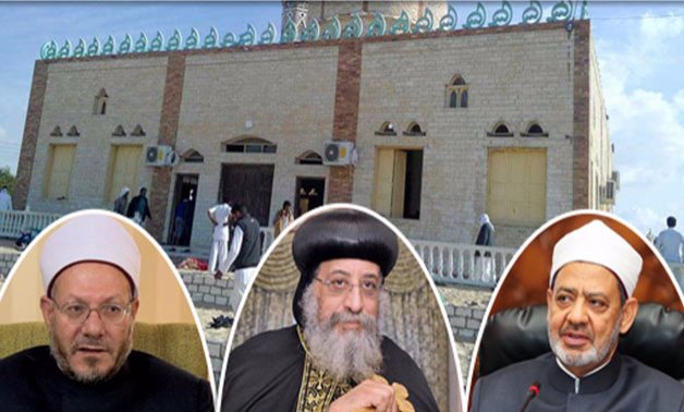 المؤسسات الدينية تدين حادث مسجد العريش الإرهابى