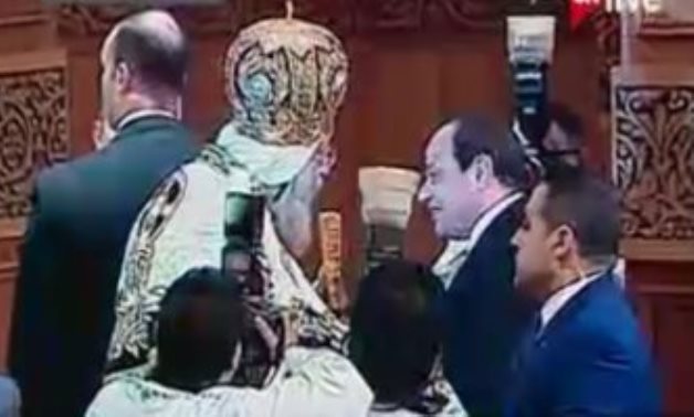 الرئيس السيسي يصل كاتدرائية العاصمة الإدارية لتهنئة الأقباط بعيد الميلاد (فيديو)