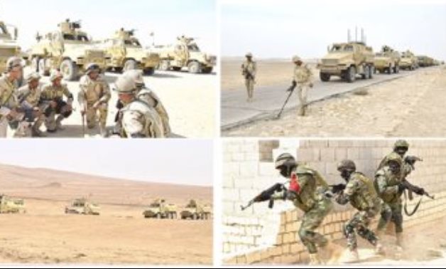 القوات المسلحة: مقتل 3 تكفيريين وتدمير 8 أهداف إرهابية بعملية سيناء 2018