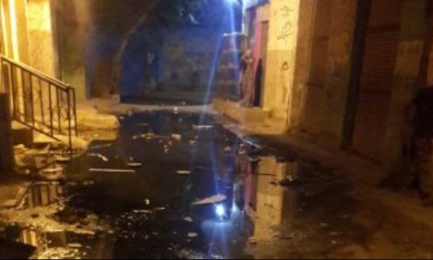 صحافة الدائرة.. غرق شارع مسجد الرحمة بالوراق فى مياه الصرف الصحى