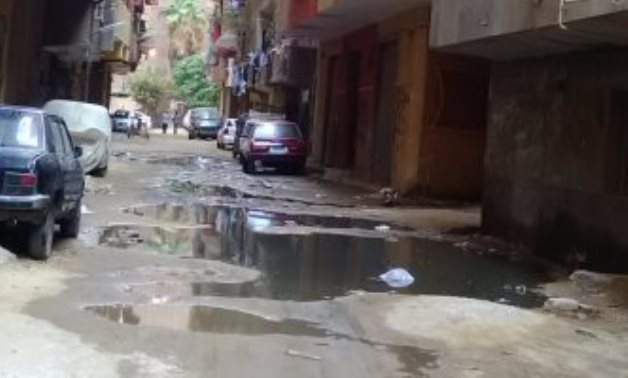 قارىء يشكو من غرق شارع حشاد فى عزبة النخل بالصرف الصحى