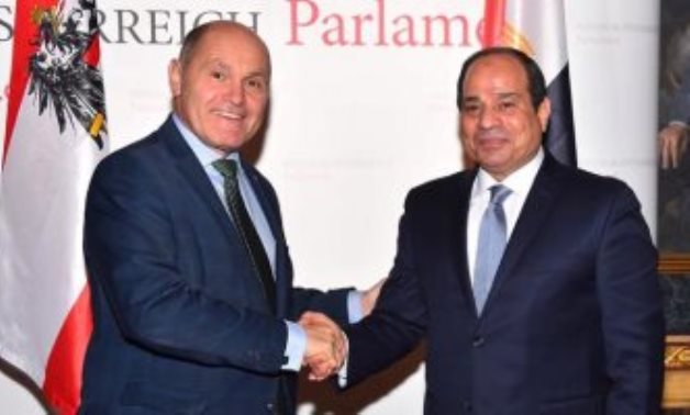 السيسى: انطلاقة فى العلاقات البرلمانية وتبادل الخبرات بين مصر والنمسا