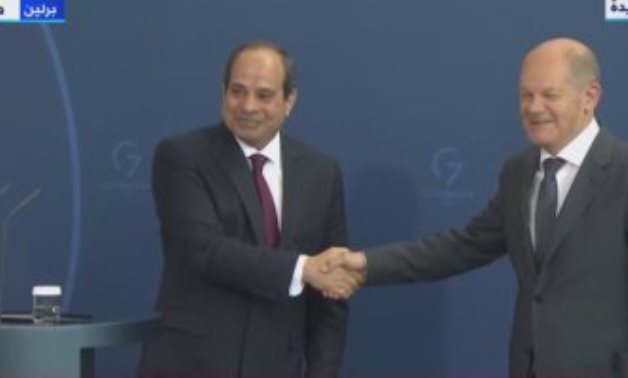 الرئيس السيسي والمستشار الألمانى يتفقان على كسر جمود مسار مفاوضات سد النهضة