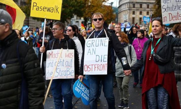 تحت شعار "أمن الطاقة".. تظاهرة لليمين المتطرف في برلين للتنديد بحكومة "شولتس"