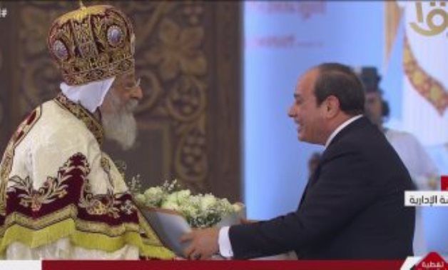 بالفيديو.. الرئيس السيسى: كلام البابا تواضروس يحمل بلاغة وحكمة عظيمة