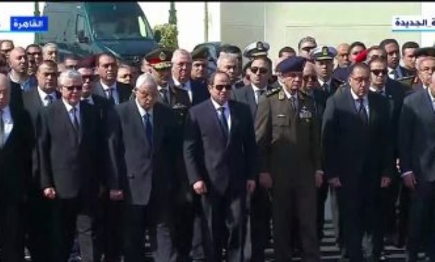 الرئيس السيسي يتقدم مشيعى جنازة الدكتور شريف إسماعيل رئيس الوزراء الأسبق