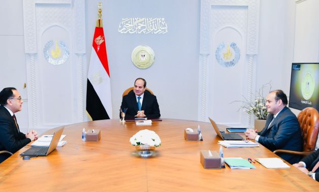 الرئيس السيسى يستقبل رئيس تيار الحكمة العراقى بحضور وزير الخارجية ورئيس المخابرات العامة