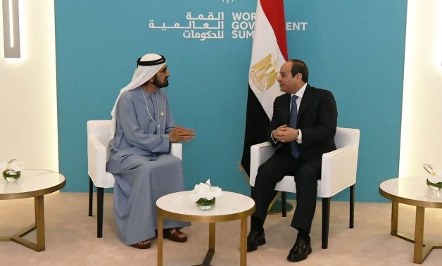 الرئيس السيسى يلتقى حاكم دبى.. ويؤكد: تقدم وازدهار ودولة الإمارات يشكل تجربة تنموية ملهمة