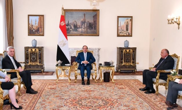 الرئيس السيسى يستقبل "جراندى" ويثمن علاقة التعاون بين مصر ومفوضية الأمم المتحدة للاجئين
