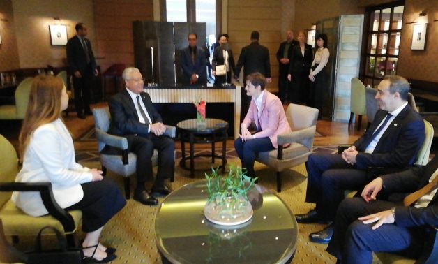 رئيسة وزراء صربيا تلتقى بالمستشار الدكتور حنفى جبالي رئيس مجلس النواب لتوديعه في ختام زيارته الرسمية