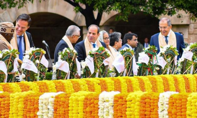 الرئيس السيسى وقادة G20 يزورون ضريح "غاندى" فى الهند