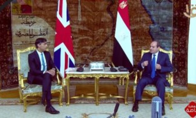 رئيس وزراء بريطانيا: أشكر الرئيس السيسى على جهوده لتوفير المساعدات لغزة