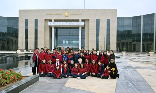 مجلس الوزراء يستقبل طلاب مدرسة النيل ضمن جولتهم لزيارة معالم العاصمة الإدارية الجديدة