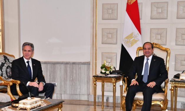 بلينكن ينقل تحيات بايدن للرئيس السيسى وتقديره لدور مصر فى إرساء السلام