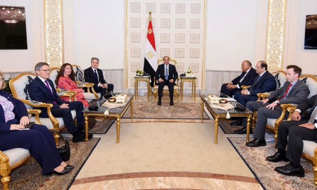 الرئيس السيسى يحذر خلال لقاء بلينكن من عواقب أى عملية عسكرية برفح الفلسطينية