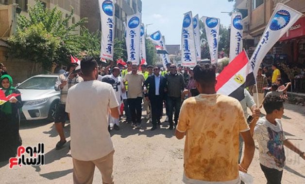 مسيرة حاشدة لمستقبل وطن بالهرم ونزلة السمان للحث على التصويت بانتخابات الشيوخ