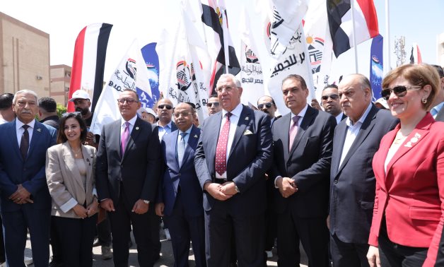 قيادات "الجبهة الوطنية" في جولة تفقدية لمتابعة سير انتخابات الشيوخ بالقاهرة