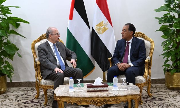 رئيس الوزراء يستقبل نظيره الفلسطينى ويؤكد موقف مصر الثابت تجاه القضية الفلسطينية