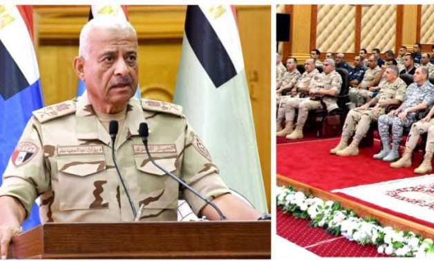 وزير الدفاع يلتقى بعدد من مقاتلى المنطقة الشمالية العسكرية
